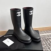 Chanel Rain Boots Black  - 3