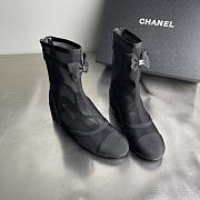 Chanel Short Boots Mesh & Grosgrain Black - 2