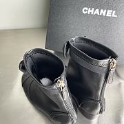 Chanel Short Boots Stretch Lambskin & Lambskin Black - 2