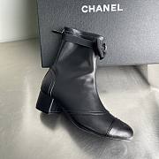 Chanel Short Boots Stretch Lambskin & Lambskin Black - 4