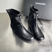 Chanel Short Boots Stretch Lambskin & Lambskin Black - 3