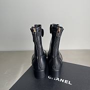 Chanel Short Boots Stretch Lambskin & Lambskin Black - 5