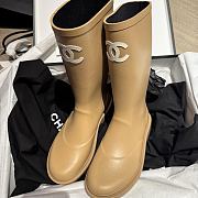 Chanel Rain Boots Brown - 3