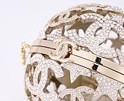Chanel Sphere Minaudiere Gold Tone Metal & Strass Golden & Crystal - 12x12x12cm - 5