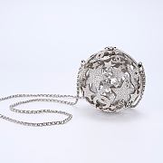 Chanel Sphere Minaudiere Silver Tone Metal & Strass Silver & Crystal - 12x12x12cm - 1