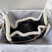 Chanel 25 Handbag Small Shearling Calfskin & Gold Metal Black - 30x26x14cm - 6