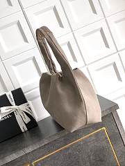 Chanel Large Hobo Bag Suede Gray - 45x35x14cm - 5