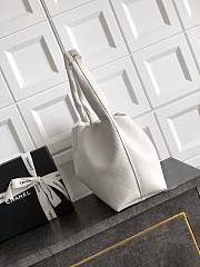 Chanel Large Hobo Bag Lamskin White - 45x35x14cm - 5
