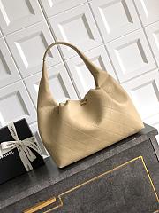 Chanel Large Hobo Bag Lamskin Beige - 45x35x14cm - 4