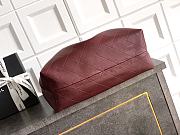 Chanel Large Hobo Bag Lamskin Burgundy - 45x35x14cm - 6