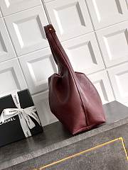 Chanel Large Hobo Bag Lamskin Burgundy - 45x35x14cm - 2