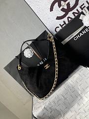 Chanel Maxi Hobo Bag Suede Black - 33x26x14cm - 3