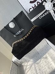 Chanel Maxi Hobo Bag Suede Black - 33x26x14cm - 5