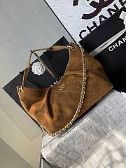 Chanel Maxi Hobo Bag Suede Brown - 33x26x14cm - 6