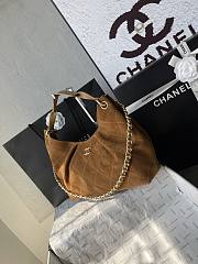 Chanel Maxi Hobo Bag Suede Brown - 33x26x14cm - 5