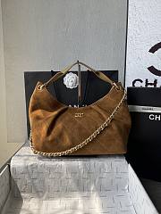 Chanel Maxi Hobo Bag Suede Brown - 33x26x14cm - 3