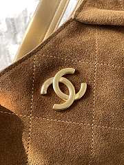 Chanel Maxi Hobo Bag Suede Brown - 33x26x14cm - 2