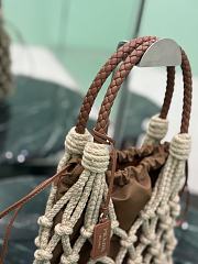 Prada Medium Noue Tote Bag Cord/Brandy 1BC111 - 37x30cm - 2