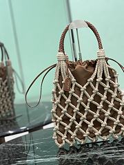 Prada Medium Noue Tote Bag Cord/Brandy 1BC111 - 37x30cm - 6