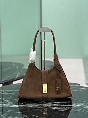 Prada Small Suede Tote Bag Brown 1BG563 - 30.5x17.5x9cm - 1