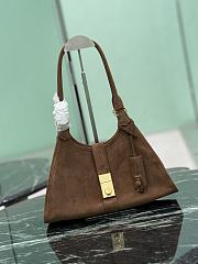 Prada Small Suede Tote Bag Brown 1BG563 - 30.5x17.5x9cm - 5