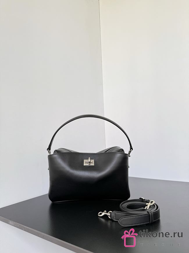 Balenciaga Rodeo Camera Bag in Lamskin Black Silver - 22.8x15.4x9.9cm - 1