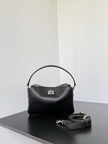 Balenciaga Rodeo Camera Bag in Lamskin Black Silver - 22.8x15.4x9.9cm