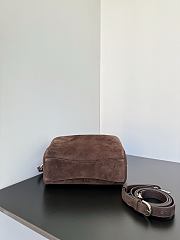 Balenciaga Rodeo Camera Bag in Suede Coffee Silver - 22.8x15.4x9.9cm - 5