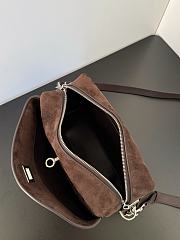 Balenciaga Rodeo Camera Bag in Suede Coffee Silver - 22.8x15.4x9.9cm - 2