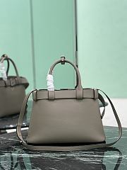 Prada Buckle Small Leather Handbag With Belt Clay Grey 1BA434 - 32x23x11cm - 5