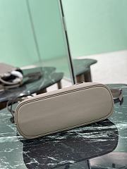 Prada Buckle Small Leather Handbag With Belt Clay Grey 1BA434 - 32x23x11cm - 3