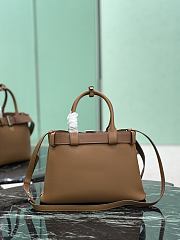 Prada Buckle Small Leather Handbag With Belt Caramel 1BA434 - 32x23x11cm - 4