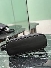 Prada Buckle Small Leather Handbag With Belt Black 1BA434 - 32x23x11cm - 4
