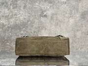 Balenciaga Le City Bag Small in Green Suede Calfskin Brass Hardware - 29.9x19.1x9.9cm - 4