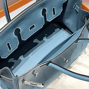 Hermes Shoulder Birkin Togo Blue Jean Silver Hardware - 29cm - 6
