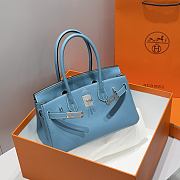 Hermes Shoulder Birkin Togo Blue Jean Silver Hardware - 29cm - 5