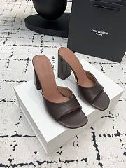 Amina Muaddi Brigitte Slipper Brown Nappa 95mm - 5