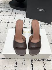 Amina Muaddi Brigitte Slipper Brown Nappa 95mm - 4