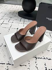 Amina Muaddi Brigitte Slipper Brown Nappa 95mm - 3
