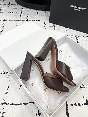 Amina Muaddi Brigitte Slipper Brown Nappa 95mm - 2