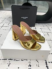 Amina Muaddi Brigitte Slipper Gold Mirror 95mm - 5