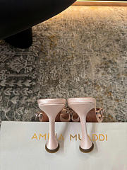 Amina Muaddi Gigi Slipper 95 Pink Satin And Pink Crystals - 6