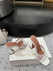 Amina Muaddi Lupita Net Slipper 95 White - 6