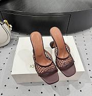 Amina Muaddi Lupita Net Slipper 95 Brown - 1