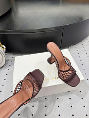Amina Muaddi Lupita Net Slipper 95 Brown - 6