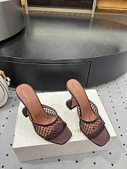 Amina Muaddi Lupita Net Slipper 95 Brown - 5