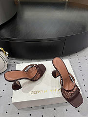 Amina Muaddi Lupita Net Slipper 95 Brown - 3