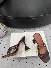 Amina Muaddi Lupita Net Slipper 95 Brown - 2