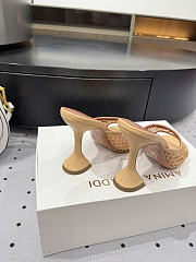 Amina Muaddi Lupita Net Slipper 95 Beige - 6