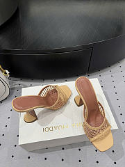 Amina Muaddi Lupita Net Slipper 95 Beige - 5